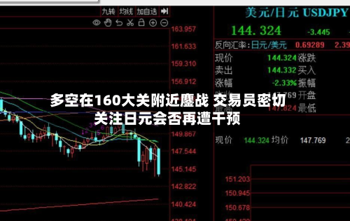 多空在160大关附近鏖战 交易员密切关注日元会否再遭干预-第1张图片