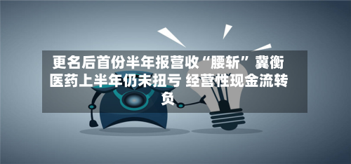 更名后首份半年报营收“腰斩” 冀衡医药上半年仍未扭亏 经营性现金流转负-第2张图片