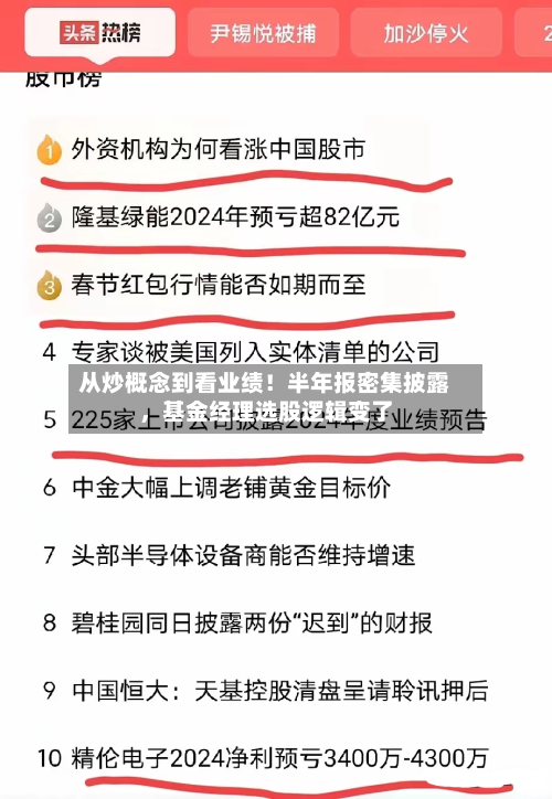 从炒概念到看业绩！半年报密集披露，基金经理选股逻辑变了-第2张图片