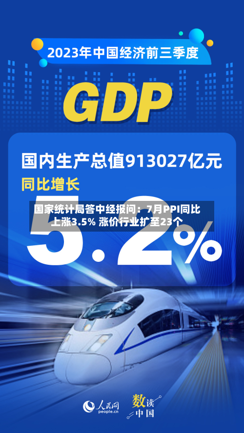 国家统计局答中经报问：7月PPI同比上涨3.5% 涨价行业扩至23个-第1张图片