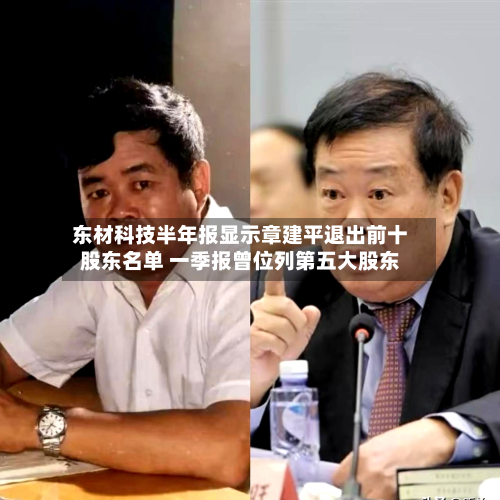 东材科技半年报显示章建平退出前十股东名单 一季报曾位列第五大股东-第1张图片