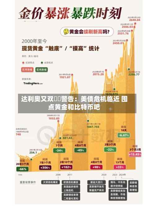 达利奥又双叒叕警告：美债危机临近 囤点黄金和比特币吧-第3张图片