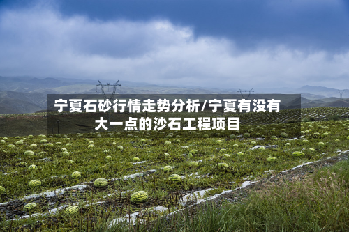 宁夏石砂行情走势分析/宁夏有没有大一点的沙石工程项目-第2张图片