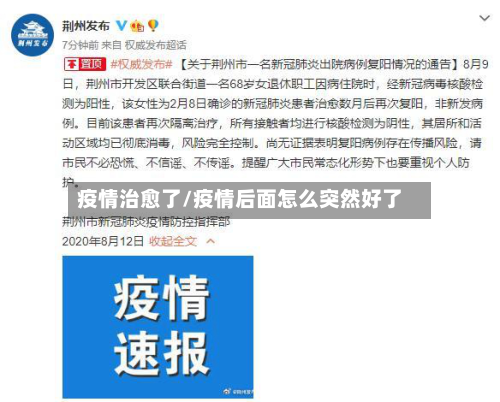 疫情治愈了/疫情后面怎么突然好了-第1张图片