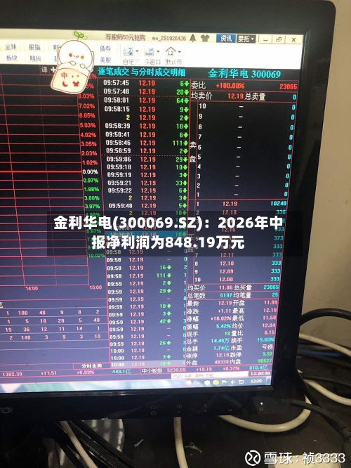 金利华电(300069.SZ):2026年中报净利润为848.19万元-第3张图片