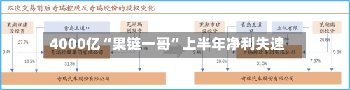 4000亿“果链一哥	”上半年净利失速-第3张图片