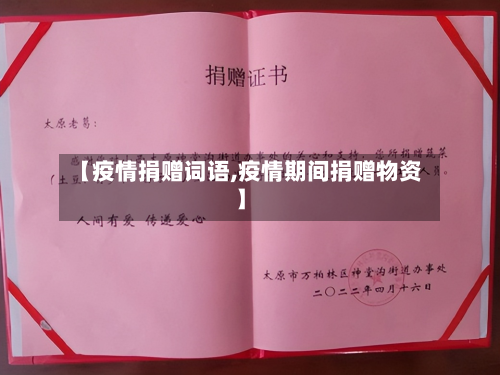 【疫情捐赠词语,疫情期间捐赠物资】-第1张图片