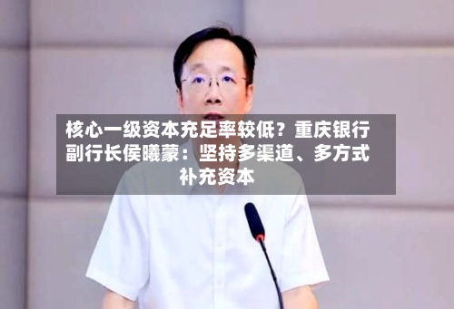 核心一级资本充足率较低？重庆银行副行长侯曦蒙：坚持多渠道	、多方式补充资本-第1张图片