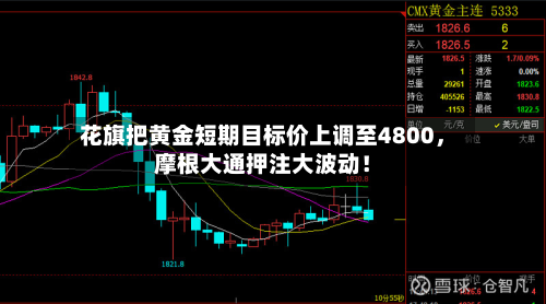 花旗把黄金短期目标价上调至4800	，摩根大通押注大波动！-第1张图片