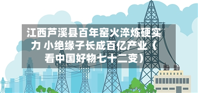 江西芦溪县百年窑火淬炼硬实力 小绝缘子长成百亿产业(看中国好物七十二变)-第1张图片
